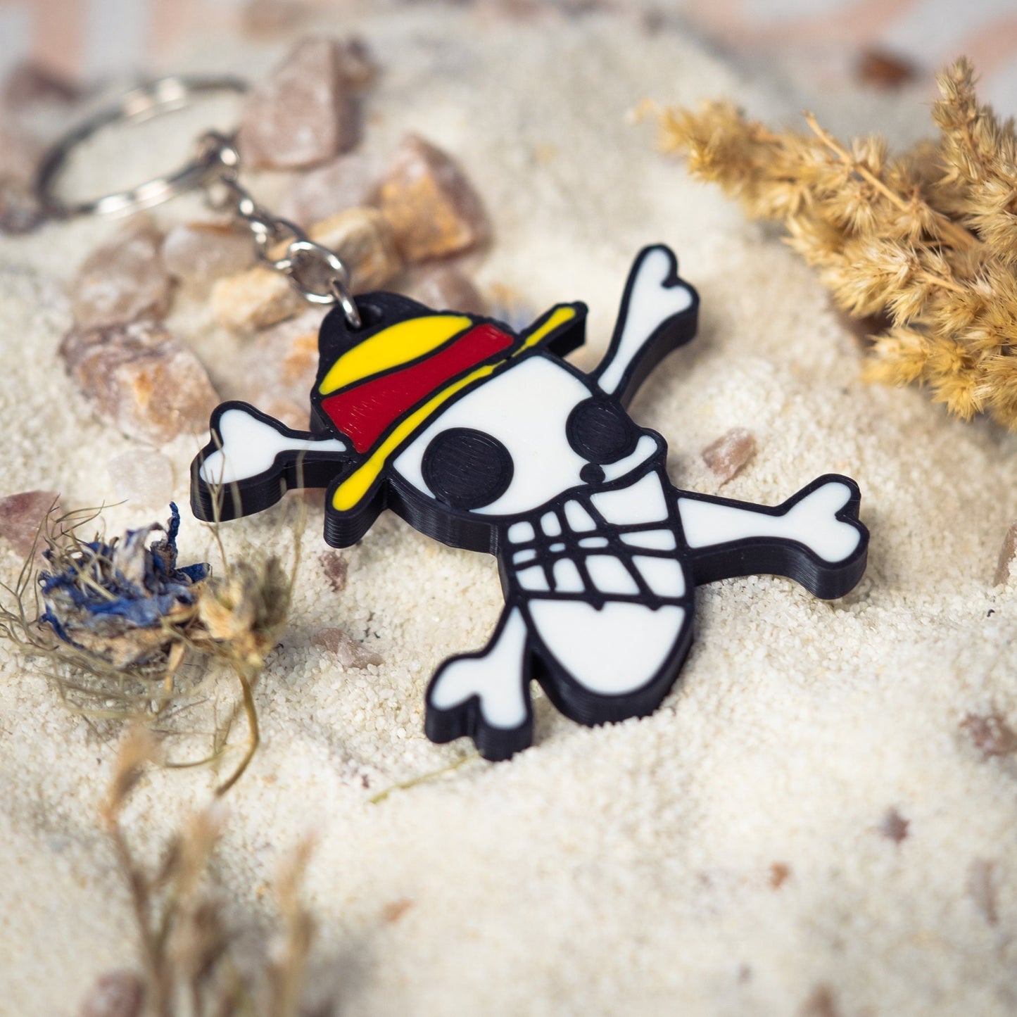 3D printed Keychain - Luffy's Self Drawn Flag